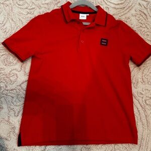 Boss Bright Red Kids Polo Shirt
